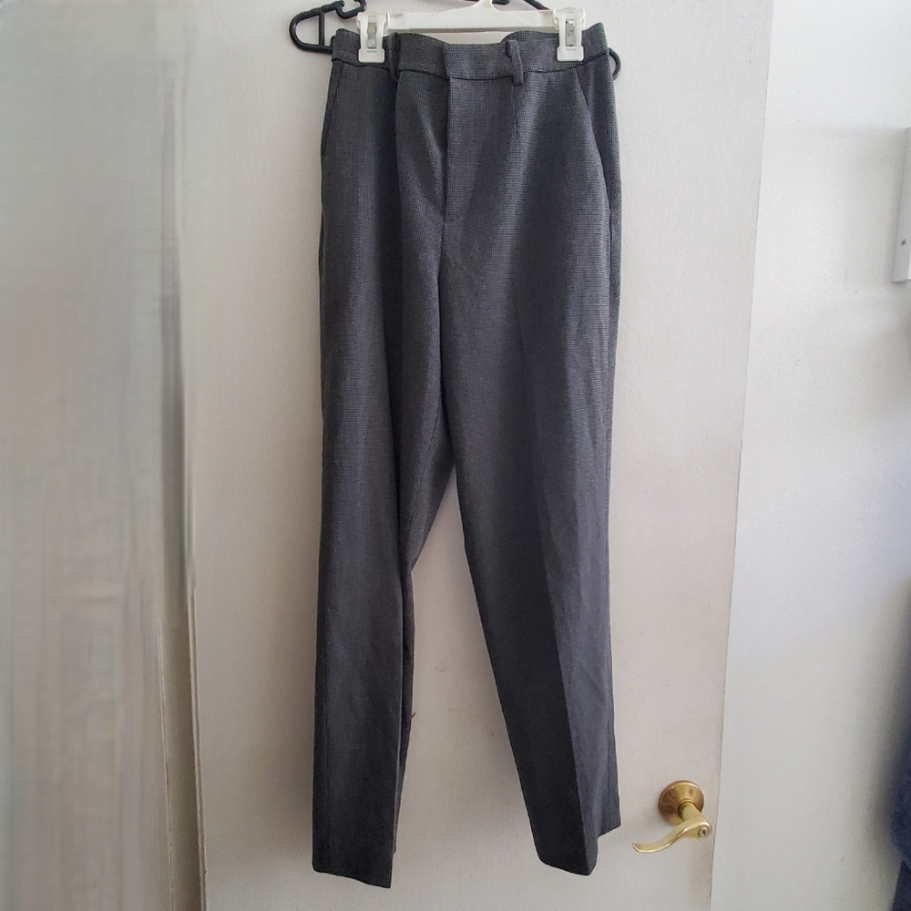 Uniqlo WOMENS Smart Ankle Pants Grey Houndstooth